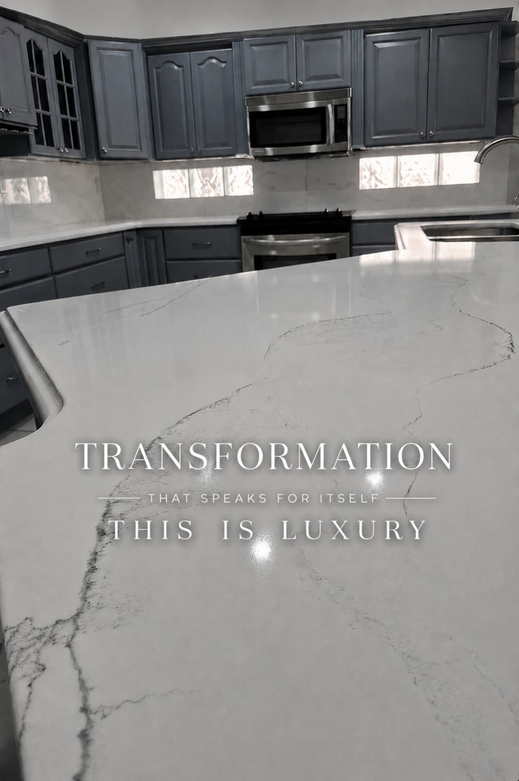 Transformation cover with luxury typography